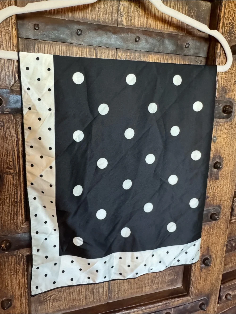 AE Black and White Polka Dot Scarf